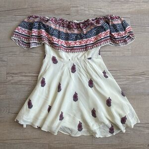 amanda uprichard off the shoulder mini dress